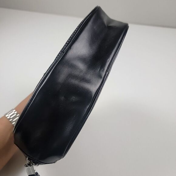 Versace Toiletry Travel Bag Gray Black Carry On Luggage Zip Up - Picture 9 of 12